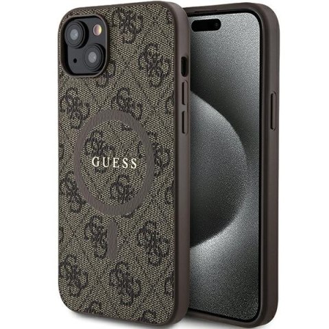 Guess nakładka do iPhone 15 6,1" GUHMP15SG4GFRW brązowa HC MAGSAFE PU 4G RING CLASSIC LOGO Guess nakładka do iPhone 15 6,1" GUHMP15SG4GFRW brązowa HC MAGSAFE PU 4G RING CLASSIC LOGO