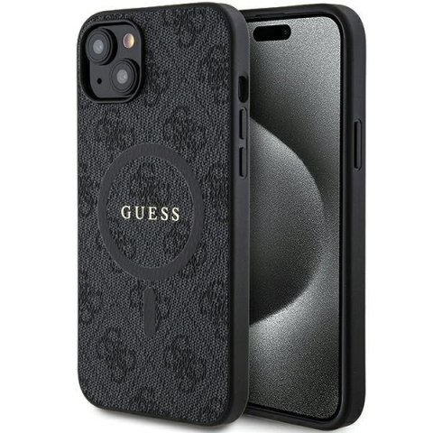 Guess nakładka do iPhone 15 Plus 6,7" GUHMP15MG4GFRK czarna HC MAGSAFE PU 4G RING CLASSIC LOGO Guess nakładka do iPhone 15 Plus 6,7" GUHMP15MG4GFRK czarna HC MAGSAFE PU 4G RING CLASSIC LOGO