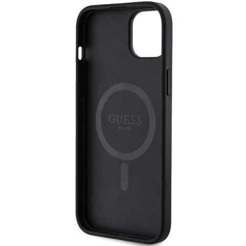 Guess nakładka do iPhone 15 Plus 6,7" GUHMP15MG4GFRK czarna HC MAGSAFE PU 4G RING CLASSIC LOGO Guess nakładka do iPhone 15 Plus 6,7" GUHMP15MG4GFRK czarna HC MAGSAFE PU 4G RING CLASSIC LOGO