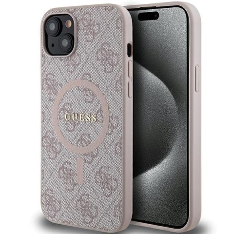 Guess nakładka do iPhone 15 Plus 6,7" GUHMP15MG4GFRP różowa HC MAGSAFE PU 4G RING CLASSIC LOGO Guess nakładka do iPhone 15 Plus 6,7" GUHMP15MG4GFRP różowa HC MAGSAFE PU 4G RING CLASSIC LOGO