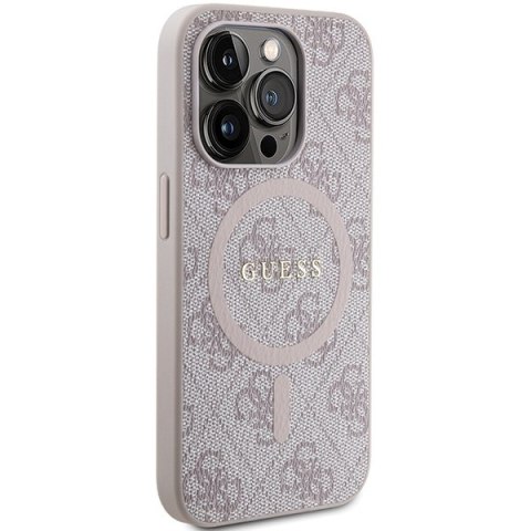 Guess nakładka do iPhone 15 Pro Max 6,7" GUHMP15XG4GFRP różowa HC MAGSAFE PU 4G RING CLASSIC LOGO Guess nakładka do iPhone 15 Pro Max 6,7" GUHMP15XG4GFRP różowa HC MAGSAFE PU 4G RING CLASSIC LOGO