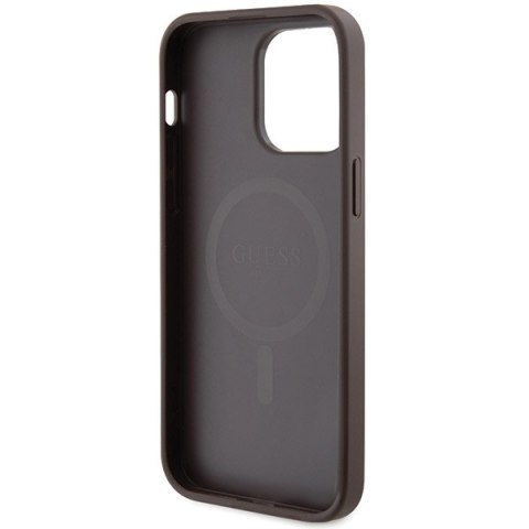 Guess nakładka do iPhone 15 Pro Max 6,7" GUHMP15XG4GFRW brązowa HC MAGSAFE PU 4G RING CLASSIC LOGO Guess nakładka do iPhone 15 Pro Max 6,7" GUHMP15XG4GFRW brązowa HC MAGSAFE PU 4G RING CLASSIC LOGO
