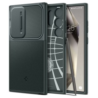 Spigen nakładka Optik Armor do Samsung Galaxy S24 Ultra zielona