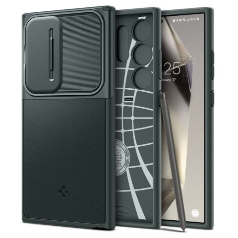 Spigen nakładka Optik Armor do Samsung Galaxy S24 Ultra zielona