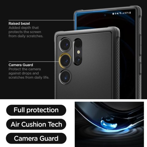 Spigen nakładka Rugged Armor do Samsung Galaxy S24 Ultra matowa czarna Spigen nakładka Rugged Armor do Samsung Galaxy S24 Ultra matowa czarna
