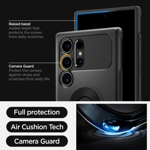 Spigen nakładka Slim Armor Magsafe do Samsung Galaxy S24 Ultra czarna Spigen nakładka Slim Armor Magsafe do Samsung Galaxy S24 Ultra czarna