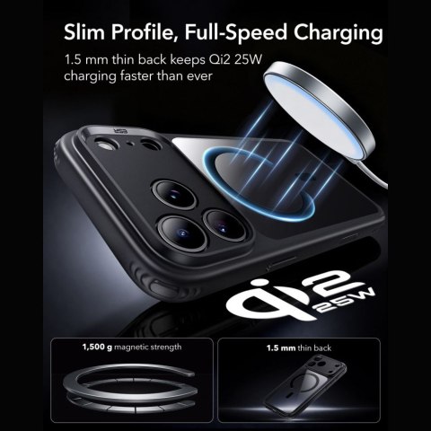 ESR CLASSIC HYBRID MAGSAFE & TEMPERED GLASS IPHONE 17 PRO / 18 PRO CLEAR/BLACK