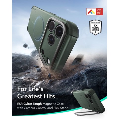 ESR CYBER TOUGH KICKSTAND MAGSAFE IPHONE 17 PRO MAX / 18 PRO MAX GREEN