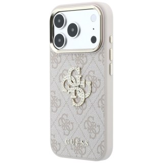 Etui Guess 4G & Big Strass Logo do iPhone 18 Pro / 17 Pro różowy