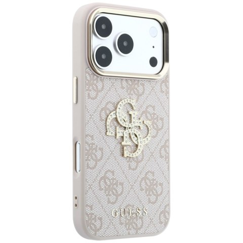 Etui Guess 4G & Big Strass Logo do iPhone 18 Pro / 17 Pro różowy
