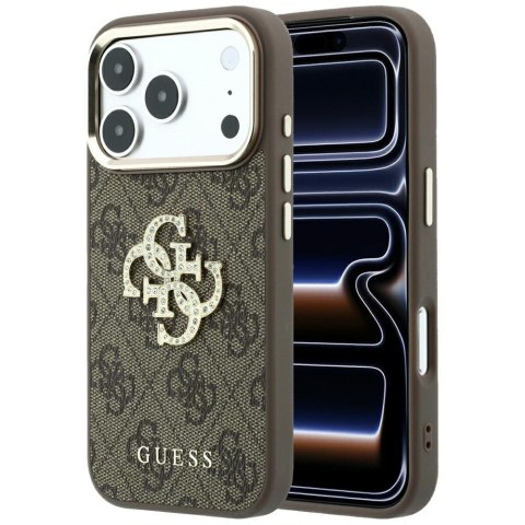 Etui Guess 4G & Big Strass Logo do iPhone 18 Pro Max / 17 Pro Max brązowy