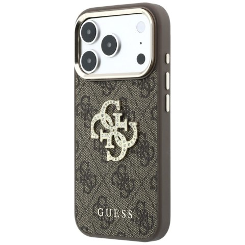 Etui Guess 4G & Big Strass Logo do iPhone 18 Pro Max / 17 Pro Max brązowy