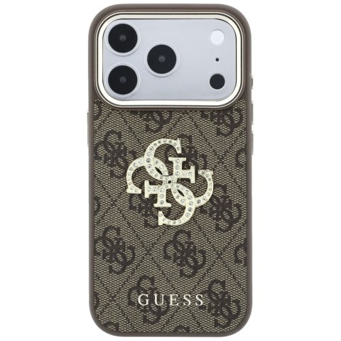 Etui Guess 4G & Big Strass Logo do iPhone 18 Pro Max / 17 Pro Max brązowy
