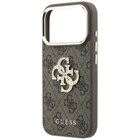 Etui Guess 4G & Big Strass Logo do iPhone 18 Pro Max / 17 Pro Max brązowy