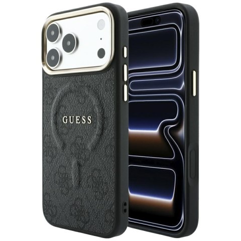 Etui Guess Embossed 4G Classic MagSafe do iPhone 18 Pro / 17 Pro czarny