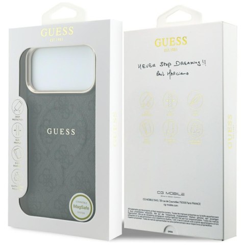 Etui Guess Embossed 4G Classic MagSafe do iPhone 18 Pro / 17 Pro czarny