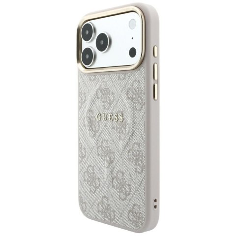 Etui Guess Embossed 4G Classic MagSafe do iPhone 18 Pro / 17 Pro różowy