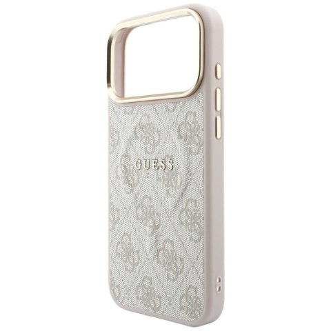 Etui Guess Embossed 4G Classic MagSafe do iPhone 18 Pro / 17 Pro różowy