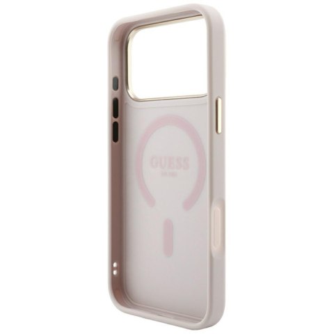 Etui Guess Embossed 4G Classic MagSafe do iPhone 18 Pro / 17 Pro różowy
