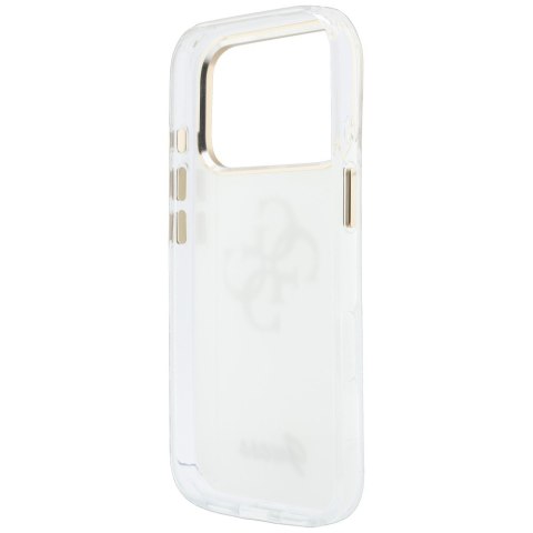Etui Guess IML 4G Script Metal do iPhone 18 Pro / 17 Pro Max biały