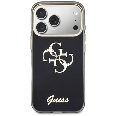 Etui Guess IML 4G Script Metal do iPhone 18 Pro Max / 17 Pro Max czarny