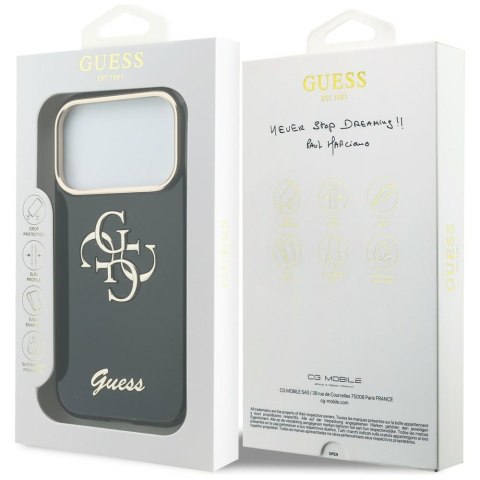 Etui Guess IML 4G Script Metal do iPhone 18 Pro Max / 17 Pro Max czarny