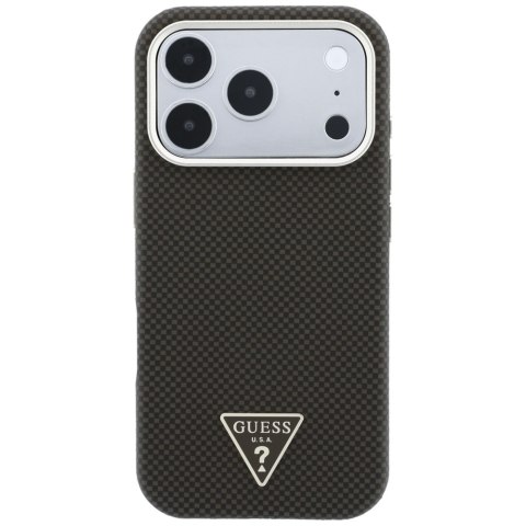 Etui Guess Kevlar Triangle Logo MagSafe do iPhone 18 Pro / 17 Pro brązowy
