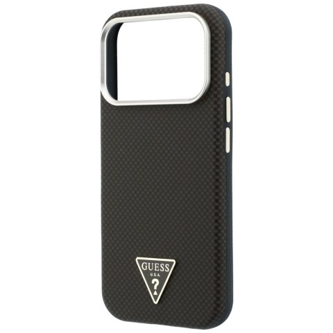 Etui Guess Kevlar Triangle Logo MagSafe do iPhone 18 Pro / 17 Pro brązowy