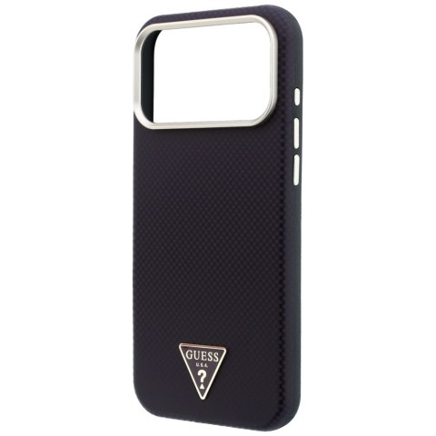 Etui Guess Kevlar Triangle Logo MagSafe do iPhone 18 Pro / 17 Pro burgundowy