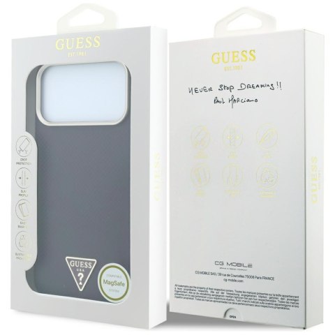 Etui Guess Kevlar Triangle Logo MagSafe do iPhone 18 Pro / 17 Pro burgundowy