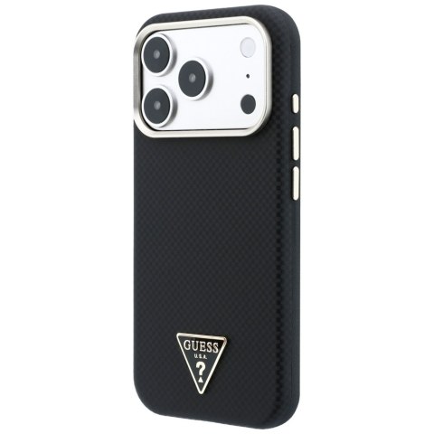 Etui Guess Kevlar Triangle Logo MagSafe do iPhone 18 Pro / 17 Pro czarny