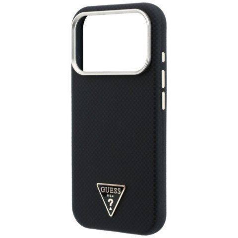 Etui Guess Kevlar Triangle Logo MagSafe do iPhone 18 Pro / 17 Pro czarny