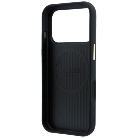 Etui Guess Kevlar Triangle Logo MagSafe do iPhone 18 Pro / 17 Pro czarny