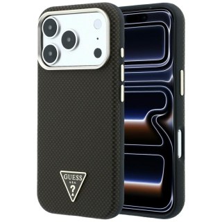Etui Guess Kevlar Triangle Logo MagSafe do iPhone 18 Pro Max / 17 Pro Max brązowy