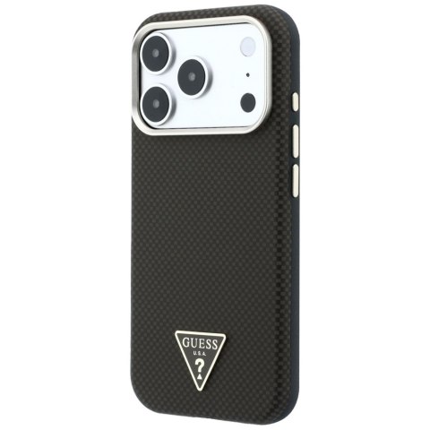 Etui Guess Kevlar Triangle Logo MagSafe do iPhone 18 Pro Max / 17 Pro Max brązowy