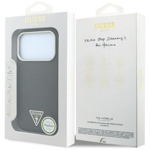 Etui Guess Kevlar Triangle Logo MagSafe do iPhone 18 Pro Max / 17 Pro Max brązowy