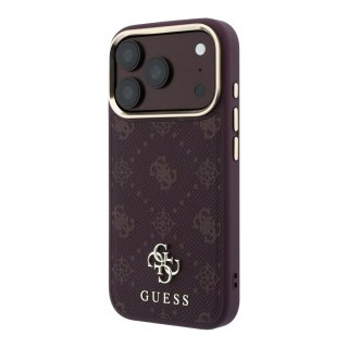 Etui Guess Peony 4G Small Logo MagSafe do iPhone 18 Pro / 17 Pro burgundowy