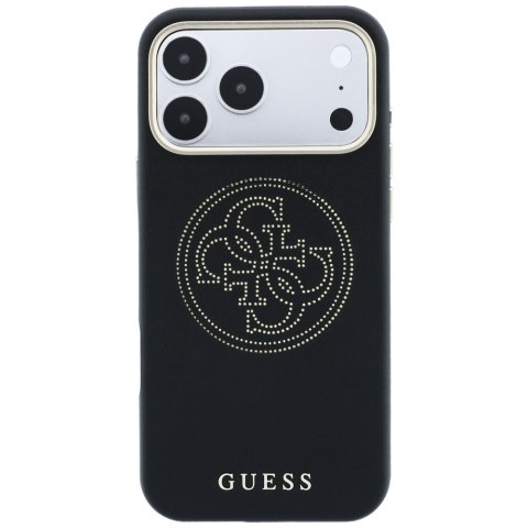 Etui Guess Perforated 4G Gold Logo Magsafe do iPhone 18 Pro / 17 Pro czarny