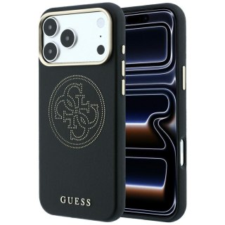 Etui Guess Perforated 4G Gold Logo Magsafe do iPhone 18 Pro Max / 17 Pro Max czarny