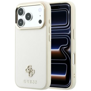 Etui Guess Saffiano Small 4G & Classic Logo MagSafe do iPhone 18 Pro Max / 17 Pro Max beżowy