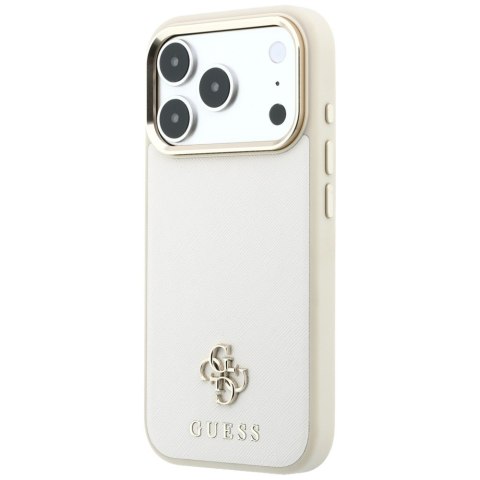Etui Guess Saffiano Small 4G & Classic Logo MagSafe do iPhone 18 Pro Max / 17 Pro Max beżowy