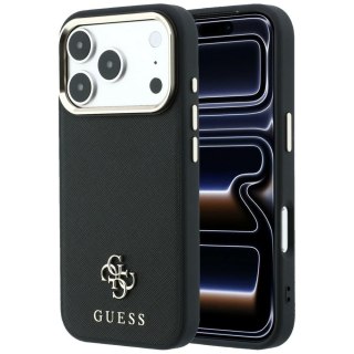 Etui Guess Saffiano Small 4G & Classic Logo MagSafe do iPhone 18 Pro Max / 17 Pro Max czarny