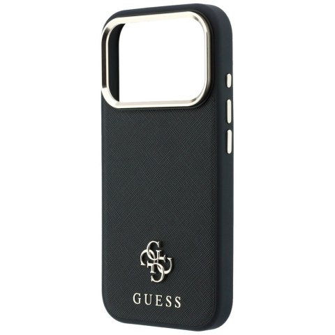 Etui Guess Saffiano Small 4G & Classic Logo MagSafe do iPhone 18 Pro Max / 17 Pro Max czarny
