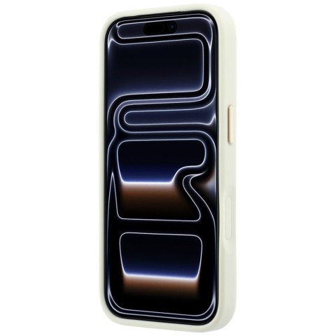 Etui Guess Stripe Peony 4G Logo MagSafe do iPhone 18 Pro / 17 Pro beżowy