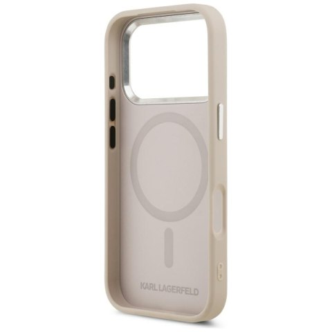Etui Karl Lagerfeld Embossed Open Ring RSG Logo MagSafe do iPhone 18 Pro / 17 Pro różowy
