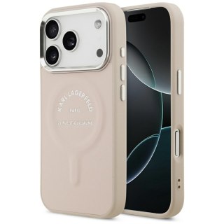 Etui Karl Lagerfeld Embossed Open Ring RSG Logo MagSafe do iPhone 18 Pro Max / 17 Pro Max różowy