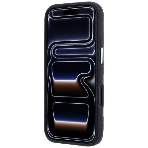 Etui Karl Lagerfeld Grained Mono Resin Logo MagSafe do iPhone 18 Pro / 17 Pro burgundowy