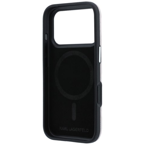 Etui Karl Lagerfeld Grained Mono Resin Logo MagSafe do iPhone 18 Pro Max / 17 Pro Max różowy