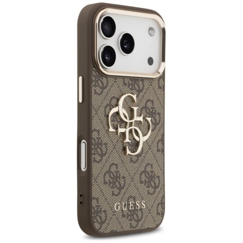 Guess nakładka 4G Big 4G Classic Logo do iPhone 18 Pro Max / iPhone 17 Pro Max brązowa