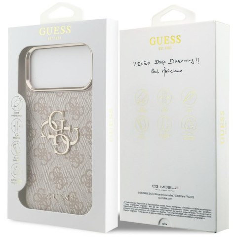 Guess nakładka 4G Big 4G Classic Logo do iPhone 18 Pro Max / iPhone 17 Pro Max różowa
